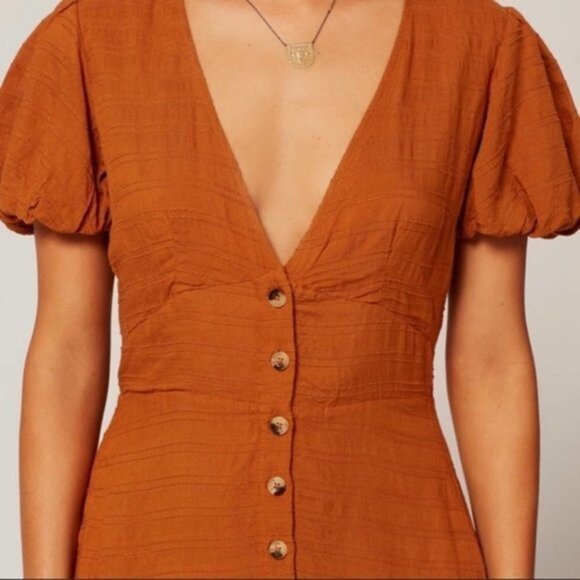 L*SPACE Sabrina Dress Hazelnut small - Picture 4 of 7